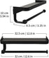JOOM Hand Towel Holder for Bathroom -Paper Towel Holder Wall Mount - for Bathroom Black Paper Towel Holder with Shelf