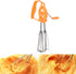 Classic Hand Crank 18/10 Stainless Steel Churner - Dual Head Design, Manual Hand Mixer for Home Cooking (Orange)