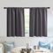 RYB HOME Short Blackout Curtains for Kitchen, Solid Half Window Treatment, 2 Panel Set, Grey, W42 x L30 inches