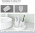 2 Pack, Glass Tumbler Cap Aomasi Frosted Bathroom Rinsing and Mouthwash Cup, Toothbrush & Toothpaste Holder & Drinking