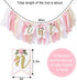 Agkvw 1st 1st Pink and Gold High Chair Banner- Floral and Butterfly One Highchair Banner, Birthday Party Decoration