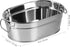 Homoyoyo Beverage Tub Large Oval Ice Bucket Stainless Steel Drink Cooler Wine Beer Bottle Bucket Seafood Tin Bucket for Home Parties