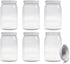 ljdeals 16 oz Clear Plastic Jars with Lids, Storage Containers, Pack of 6, BPA Free, Food Safe, Made in USA