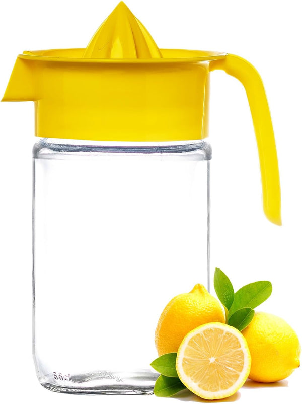 Glass Lemon Juicer, Small Grapefruit and Citrus Juicer, Extractor Manual Hand with