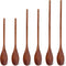 HANSGO 6PCS Long Handle Wooden Spoons - 10/12/14 Inch Japanese Style Cooking Utensil for Serving