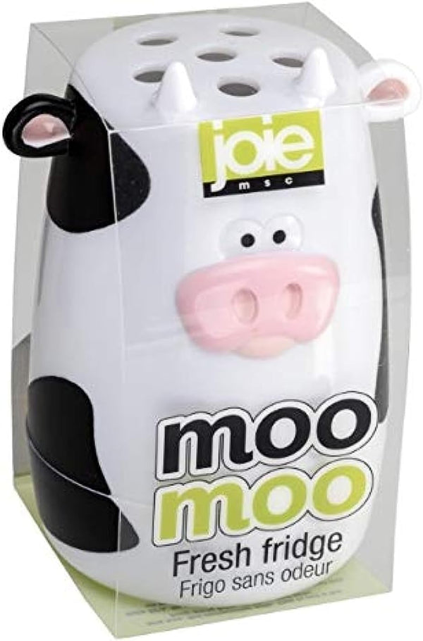 Joie Moo Moo Fresh Fridge Deodorizer, Compact Odor Absorber, Reusable Baking Soda Holder, BPA-Free Cow Kitchen Gadget
