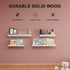 LUANTIANPAI Set 2 16 Inch Nursery Book Shelves Scalloped Floating Shelves of White Wall Shelves for Kids Baby Room Wood