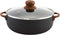 IMUSA USA Black 4.4Qt Stone Caldero with Woodlook Handles, 4.4 Quart