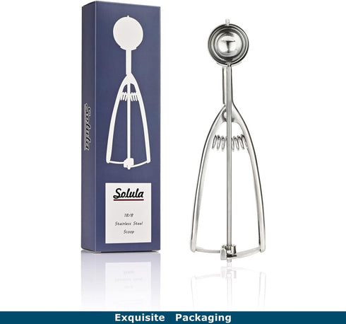 18/8 Stainless Steel Small Ice Cream Scoop, Disher Cookie Scoop, Melon Baller