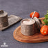 4 Inch Countertop, Set 2, Marble Salt Cellar Salt Jar with Lid, Table Salt Containers for Salt Dish, Salt Holder, Spice