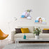 Haomian 2Pcs Cloud Floating Wooden Shelves Wall Mounted Storage Display Shelves for Bedroom Wall Decoration Space