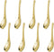 8Pcs Heavy-Weight Thickened Soup Spoons, 18/8 Stainless Steel Silverware for Soup, Ramen, Pho, and Ice Cream (Gold)