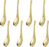 8Pcs Heavy-Weight Thickened Soup Spoons, 18/8 Stainless Steel Silverware for Soup, Ramen, Pho, and Ice Cream (Gold)