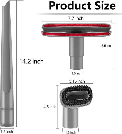 3 Packs Upholstery Tool, Crevice Tool and Dust Brush for Shark Navigator Lift-Away Vacuum Cleaner Models NV350-NV370