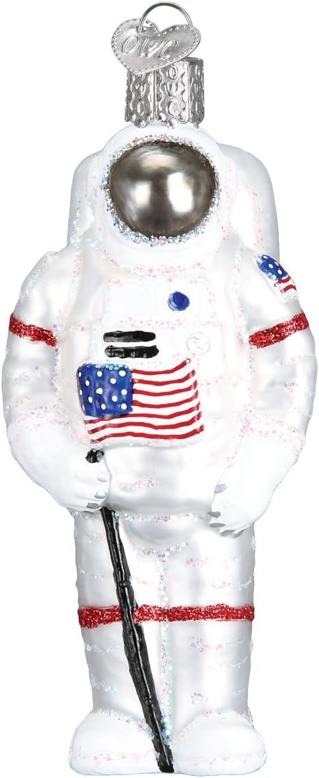 Old World Christmas Ornaments: Glass Blown Astronaut Gifts for Outer Space Christmas Tree