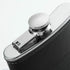 Stainless Steel American Flag Flask, 8oz Soft Touch Cover Liquor Flasks, Leak Proof Black PU Leather