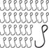 T Tulead 30PCS S-Hooks, Small Metal Hanging Hooks 1.6" Black for Bedroom, Bathroom, Kitchen, Office