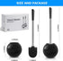 Wsedor 2 Pack, 304 Toilet Brush and Holder Stainless Steel Toilet Brush with Extended and Durable Comfortable Brush