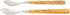 Creative Co-Op Stainless Steel Rattan Wrapped Handles, Set of 2 Styles Salad Servers, Natural