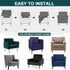Waterproof Accent Chair Cover with Arms, Stretch Jacquard Single Sofa Armchair Slipcovers, Soft Couch Cover for Bedroom