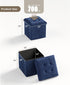 300 lbs 15 Inches) OS MOTOR Folding Storage Ottoman Bench, Multi-Functional Ottoman Footrest, End of Bed Bench, Storage