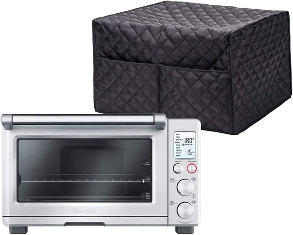 Smart Oven Cover - Convection Toaster Oven Case with Two Big Pockets, Year-Round Protection for Your Appliance (Black)