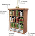 HolyHaHa 5" When I Think About Books, I Touch My Shelf, Funny Glass Blown Bookshelf Ornament, Gag Gifts for Readers
