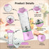 Portable Blender, Personal Blender for Shakes & Smoothies with 20 Oz Travel Cup, Mini Size Blender with 6 Blades, USB