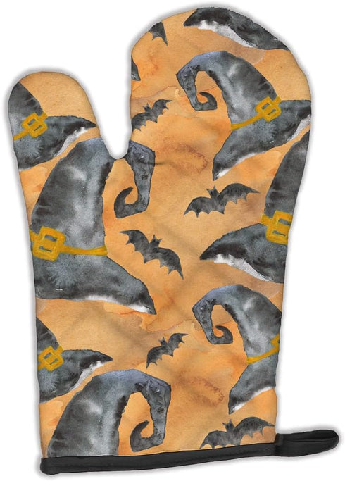 Caroline's Treasures BB7523OVMT Watercolor Halloween Witches Hat Oven Mitt, Heat Resistant Kitchen Mitt for Hot Pans