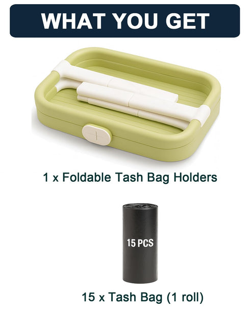 15PCS Portable Trash Bag Holder Foldable & Lightweight Trash Bag Stand, Collapsible Trash Can for Camping, Outdoor, Car