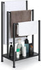 Free Standing Blanket Ladder Holder Rack, 3 Tier Black Metal Towel Racks