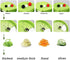 5 in 1 Handheld Spiralizer Vegetable Slicer, Green, Plastic, ABS, Stainless Steel