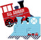Big Dot of Happiness Railroad Party Crossing - Shaped Fill-In Invitations -