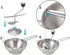Rotary Food Mill Potato Ricer with 3 Disks, Great for Puree or Soups, Stainless Steel 2-Quart Kitchen Mill, Easy Clean