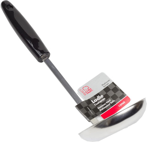 Chef Craft Select Cooking Ladle, 11.5 inch, Stainless Steel/Black