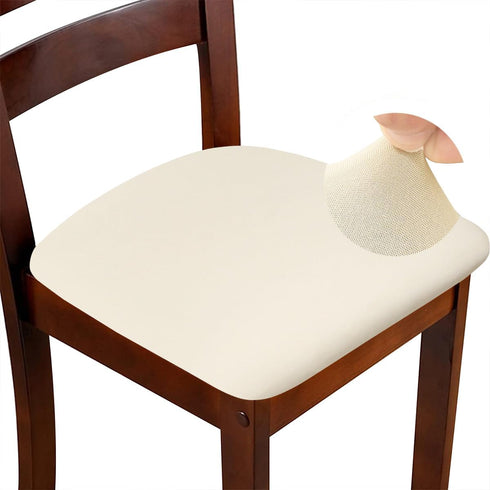 Stretch Off White Chair Covers Set of 4 for Dining Room, Removable Washable Seat Cushion Slipcovers for Kitchen Office