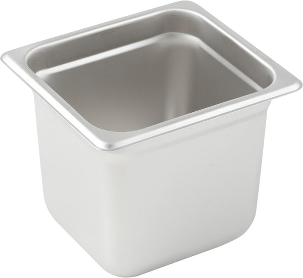 Winco SPJL-606 Anti-Jamming Steam Pan - 44202 by 6-Inch, Standard Weight, Stainless Steel