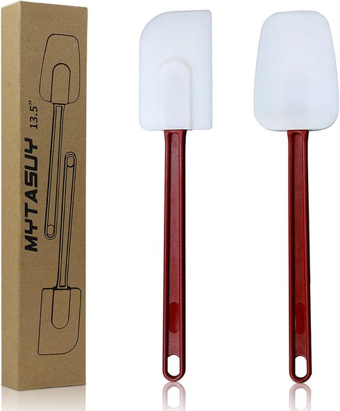 Silicone Spatulas Heat Resistant, Heavy Duty Rubber Spatulas Set for Kitchen Use, Silicone Cooking Utensils (13.5 INCH)