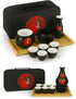 LOONCREST Japanese Sake Cup Set with 6 Ceramic Cups, 1 Ceramic Sake Bottle,