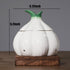 TOIVO Counterwith Garlic Keeper for Lid and Holes GarlicSaver,Garlic Holder Storage Container toKeep (white)