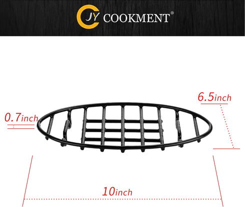 JY COOKMENT Cooling Roasting Rack, Integrated Feet, Enameled Coating, Dishwasher Safe (10inch*6.5inch)