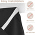 Small Door Curtain Privacy Thermal Insulated Blackout Door Window Curtain with Velcro for Small Window/Small Front Door/Classroom Door, 1 Panel, W26 x L20, Black