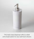 Yamazaki 2932 Tower Body Soap Dispenser, Contemporary Round Pump Bottle for Shower, White