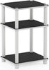 3-Tier 1-Pack Furinno JUST Side Table, End Table, Open Shelves Night Stand, Bedside Table, Toolless Assembly