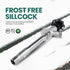 8 Inch 1/2" 3/4" Midline Valve Frost-Free Sillcock, Chrome-Plated Brass Body MIP/Sweat Inlet x Hose Bib Outlet