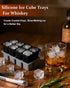 ZDPMK 3 Pack 2 Inch Large Silicone Ice Cube Trays with Lids, Large Ice Cube Molds for Whiskey, Easy-Release Square Big