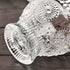 7 Oz Set 6 cosnou Vintage Glass Tea Cups with Saucers, Glass Mugs of Espresso Coffee Embossed Glassware with Handle