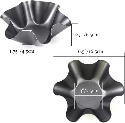 Tosnail 8 Pack Non-stick Tortilla Pan Taco Shell Maker Egg Tart Mold by Tosnail