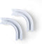 90 Curved Connectors for Track Curtains, Ceiling Mount/Wall Mount, White 2PCS