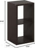 Furinno Cubicle Open Back Decorative Cube Storage Organizer - 2, Dark Oak